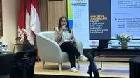 Komisioner Komisi Informasi Pusat Indonesia Rospita Vici Paulin dalam diskusi pbulik KIP 'Kupas Tuntas Transparansi Tapera, di Jakarta, Rabu (5/6/2024). (Tira/Liputan6.com)