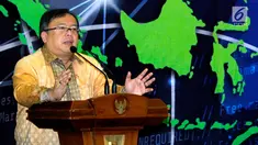 Menteri PPN/Kepala Bappenas, Bambang Brodjonegoro memberikan sambutan pada Pembukaan Roundtable High Level Discussion di Kantor Kementerian Bappenas, Jakarta, Rabu (25/07). Diskusi mengusung tema Indonesia: Pusat Ekonomi Dunia. (Liputan6.com/HO/Bappenas)
