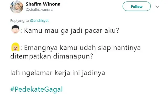 PDKT gagal ala warganet (foto: Twitter)