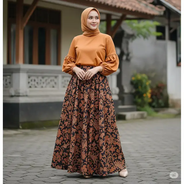 Outfit Ibu-Ibu Desa Modis. Foto: Gemini