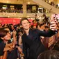 Para pemain dan sutradara Baby Driver dalam sesi meet and greet bersama penggemarnya di Malaysia. (Sony Pictures)