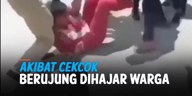 VIDEO: Viral Akibat Cekcok, Petugas SPBU dihajar Warga Ramai-Ramai