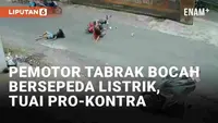 Insiden kecelakaan motor dan sepeda listrik viral di media sosial. Dalam rekaman CCTV yang viral, seorang pemotor wanita menyerempet tiga anak kecil bersepeda listrik yang diduga hendak menyeberang. Kedua pihak terjatuh di aspal hingga mengundang per...