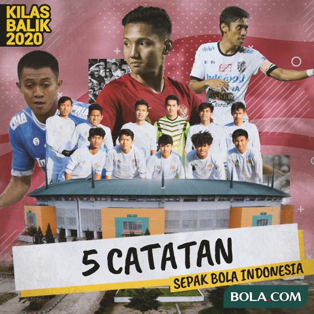 Kilas Balik 2020 - 5 Catatan Sepak Bola Indonesia