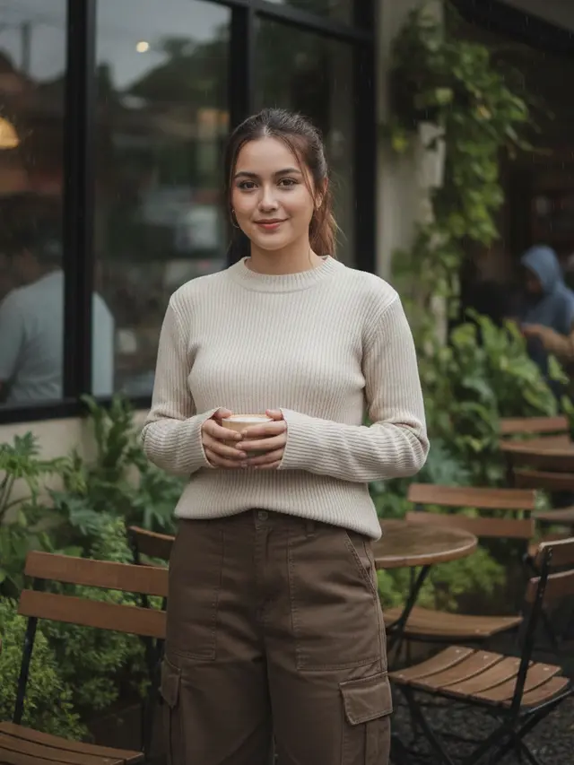 Atasan yang cocok dipadukan dengan celana cargo (Foto: Gemini AI)