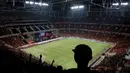 <p>Suasana pertandingan dari atas tribun penonton saat laga persahabatan antara Persija Jakarta menghadapi Chonburi FC dalam rangka Grand Launching Jakarta International Stadium (JIS), Minggu (24/7/2022). (Bola.com/M Iqbal Ichsan)</p>