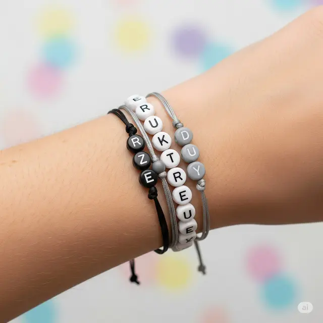 Model Gelang Nama dari Manik-Manik. Foto: Gemini
