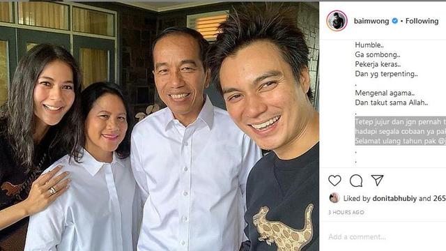 Baim Wong Ucapkan Selamat Ulang Tahun kepada Presiden Jokowi