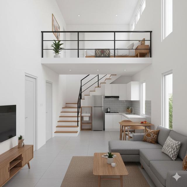 10 Model Rumah Mezzanine Type 36 Tampak Modern, Solusi Interior Lega