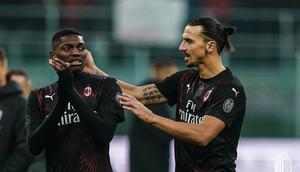 Zlatan Ibrahimovic (kanan) dan Rafael Leao (kiri). (Dok. Twitter/AC Milan)