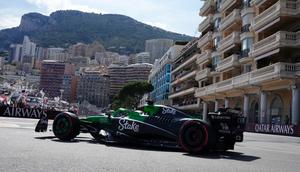 Pembalap Kick Sauber asal Jerman, Nico Hulkenberg, mengemudikan mobilnya selama sesi kualifikasi menjelang balapan Formula Satu Grand Prix Monako di sirkuit Monako, Sabtu, 24 Mei 2025. (AP Photo/Manu Fernandez)