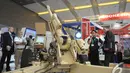 Sebuah meriam dengan teknologi canggih dipamerkan dalam acara Indo Defence 2014, JIExpo Kemayoran, Jakarta, Rabu (5/11/2014)(Liputan6.com/Herman Zakharia)