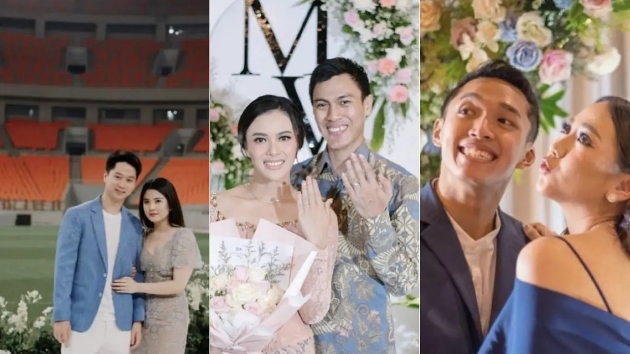 Tampilan Pebulu Tangkis Indonesia dan Pasangan Ketika Bertunangan