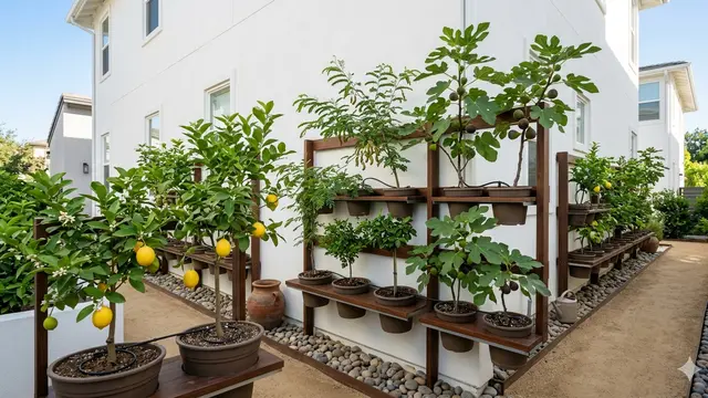 Inspirasi Desain Kebun Kecil dengan Tabulampot Buah Estetik. Gemini