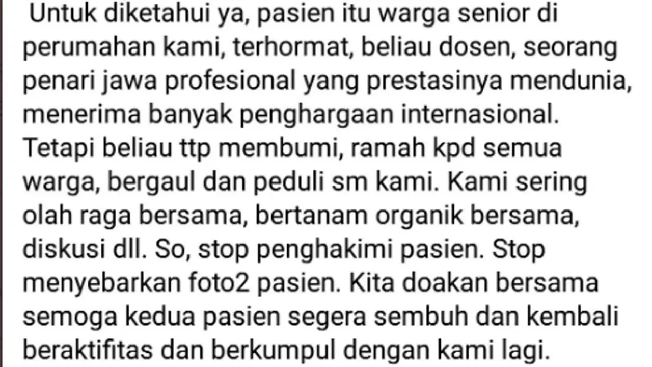 Curahan Hati Warga Perumahan Pasien Virus Corona, Sebut Acara TV Bohongi Masyarakat