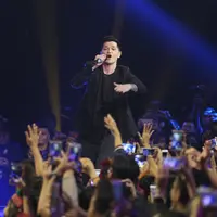 The Script manggung di Top 3 Road to Grand Final Indonesian Idol semalam. (Nurwahyunan/Bintang.com)