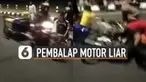 Nekat lakukan balap liar di jalanan. Pemuda ini justru diseruduk pengendara motor yang sedang membawa gerobak.