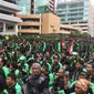 GrabBike Demo di depan Gedung Lippo Kuningan, Jakarta. Liputan6.com/Jeko Iqbal Reza