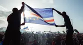 Cape Verde sukses mencetak sejarah dengan lolos ke Piala Dunia 2026. Ini merupakan kali pertama negara kepulauan di Afrika Barat itu tampil di ajang Piala Dunia. (AFP/Queila Fernandes)