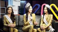 3 Puteri Indonesia memberikan pesan yang berisi semangat kepada wanita Indonesia (Liputan6.com/Komarudin)