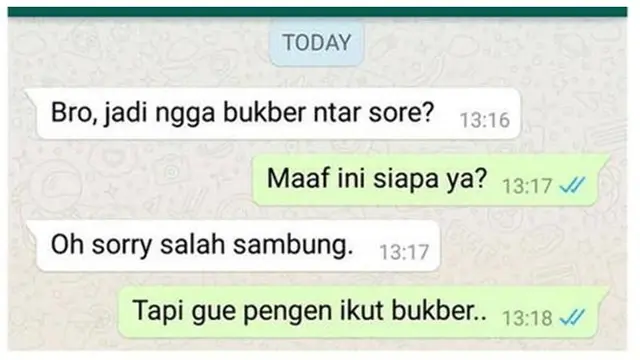 6 Chat Salah Kirim ke Orang Tidak Dikenal Ini Balasannya Kocak