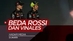 Berita video perbedaan yang tampak saat Valentino Rossi dan Maverick Vinales dalam sesi tanya jawab dengan media ketika tim MotoGP Yamaha meluncurkan motor barunya di Jakarta.