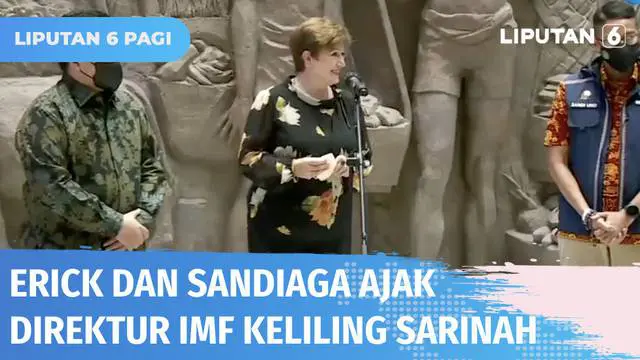 Erick Thohir dan Sandiaga Uno mengajak Direktur Pelaksana IMF, Kristalina Georgieva mengelilingi pusat perbelanjaan Sarinah. Kristalina memuji wajah baru pusat perbelanjaan Sarinah dan mengapresiasi bahwa Jakarta sudah bertransformasi.