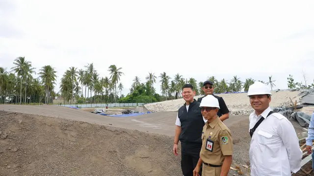 Proses pengerjaan Internasional Sirkuit BMX Muncar, Banyuwangi (Istimewa)