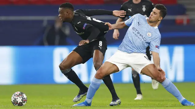 FOTO: Manchester City Masih Terlalu Tangguh Bagi Borussia Moenchengladbach
