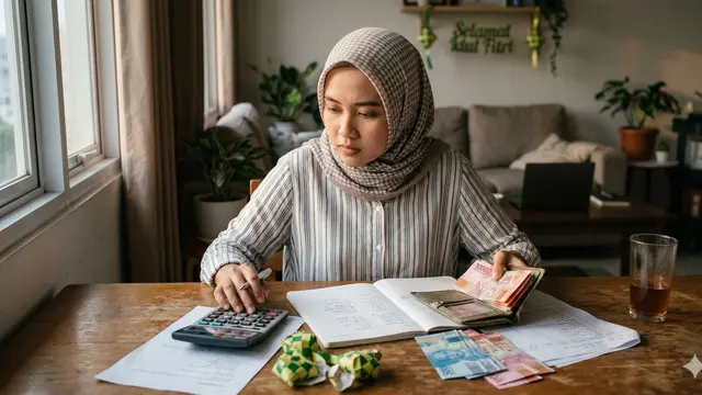 Reset Keuangan Setelah Lebaran (Foto: Gemini AI)