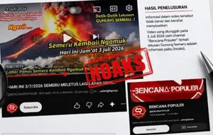 Beredar Video Hoaks Erupsi Gunung Semeru