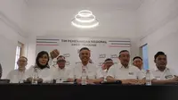 Konferensi Pers Pelaksanaan Acara Kumpul Akbar Ber1 Berani Berubah di Rumah Pemenangan AMIN, Kamis (8/2/2024). (Liputan6.com/Winda Nelfira)