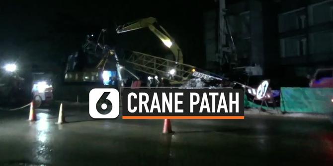 VIDEO: Crane Tol BORR Bogor Patah, Timpa Rumah Warga