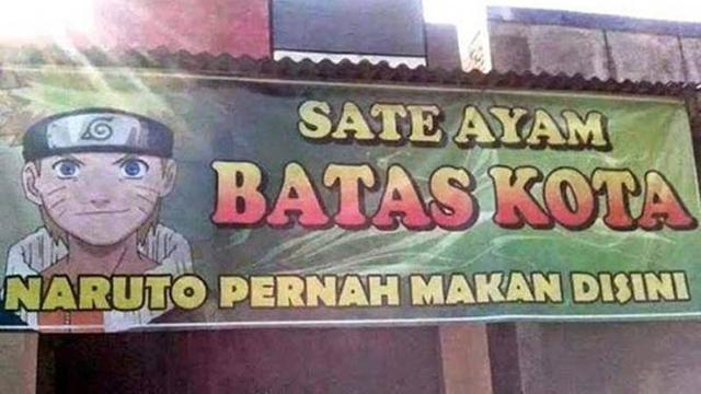 6 Spanduk Penjual Sate Ayam Ini Nyeleneh Banget, Pembeli Ngakak