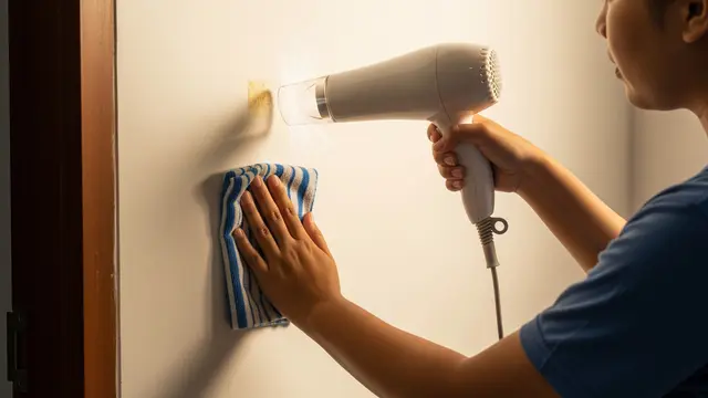 Menggunakan Panas dari Hair Dryer