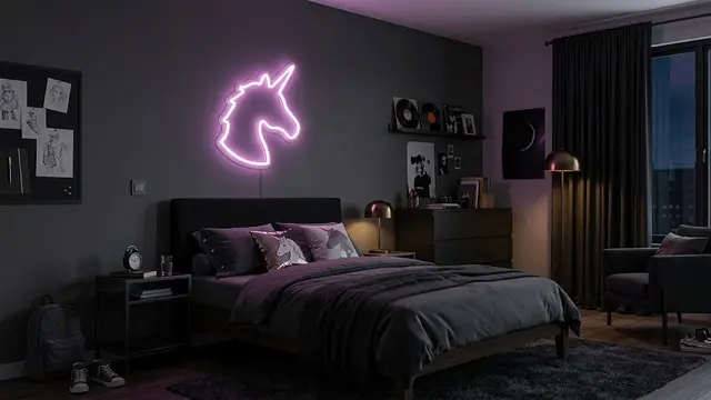 desain kamar tidur serba unicorn