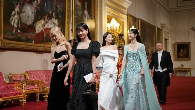 Pesona Anggun BLACKPINK Hadiri Makan Malam di Kerajaan Inggris Dipuji Raja Charles III,  Vibesnya Geng Disney Princess