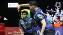 Sabar Karyaman Gutama/Moh Reza Pahlevi menutup pertandingan dengan skor 21-18, 12-21, 21-18. (Liputan6.com/Helmi Fithriansyah)