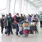 Kondisi di Bandara SAMS Sepinggan Balikpapan pada H-3 menjelang lebaran Idul Fitri 2022. (Liputan6.com/Apriyanto)