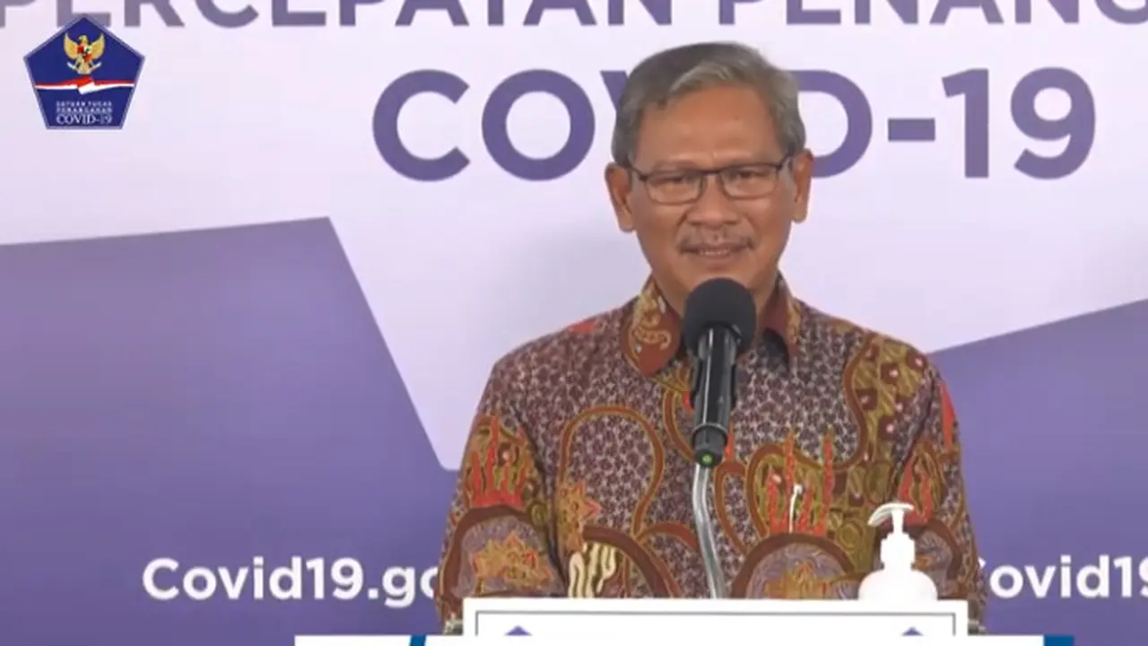 Direktur Jenderal Pencegahan dan Pengendalian Penyakit Kementerian Kesehatan Achmad Yurianto. (Foto: Tampilan Layar di YouTube BNPB)