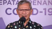 Juru Bicara Pemerintah untuk Penanganan COVID-19 Achmad Yurianto saat konferensi pers Corona di Graha BNPB, Jakarta, Senin (22/6/2020). (Dok Badan Nasional Penanggulangan Bencana/BNPB)