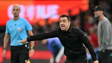 Pelatih Timnas Belanda, Xavi Hernandez, memberikan gestur saat laga UEFA Nations League melawan Jerman di Johan Cruijff ArenA, Amsterdam, 24 September 2026. (NICOLAS TUCAT / AFP)