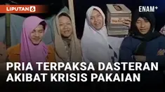 Pria Korban Gempa Cianjur Kenakan Daster dan Kerudung akibat Krisis Pakaian