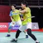 Ganda putra Indonesia Hendra Setiawan/Mohammad Ahsan gagal lolos ke final Toyota Thailand Open 2021 yang berlangsung di Impact Arena, Bangkok. (foto: BWF-limited acces)