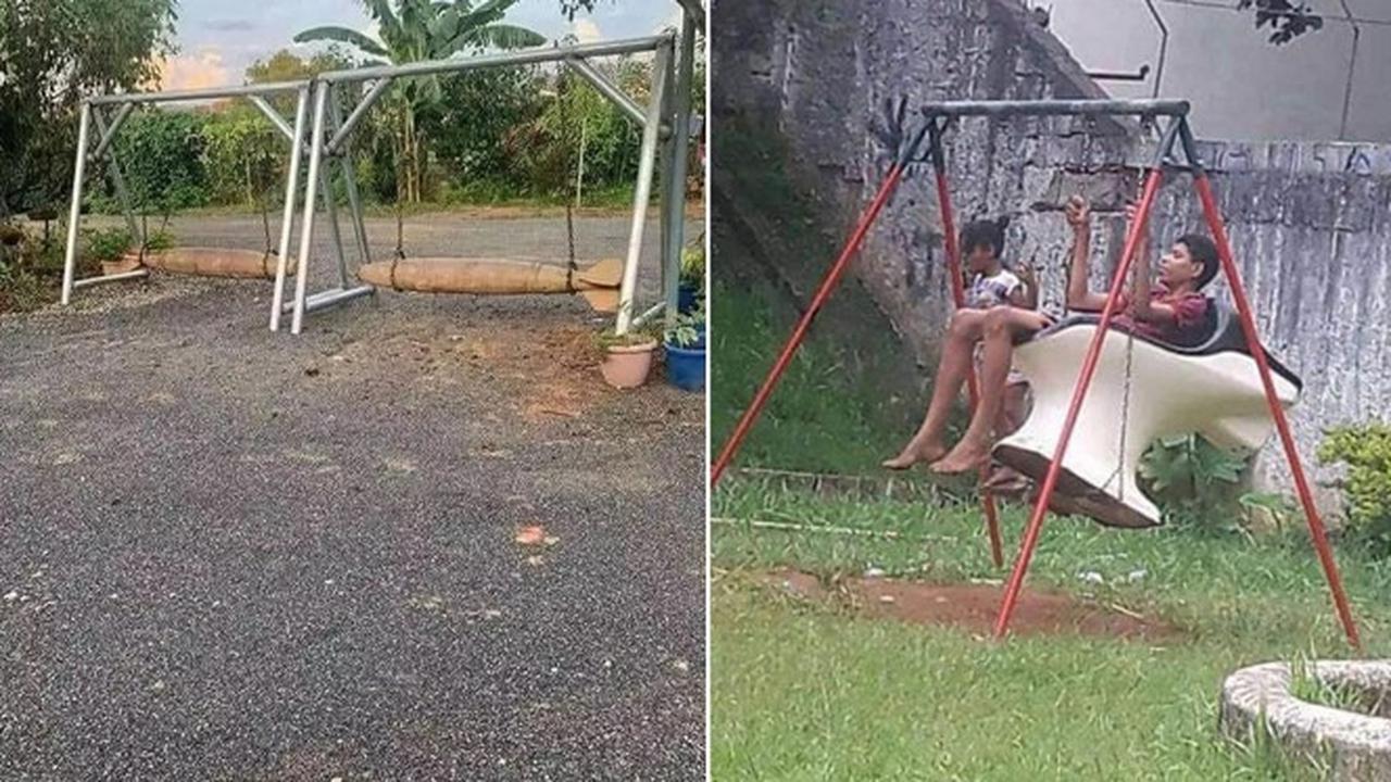 6 Ayunan Paling Gokil yang Bentuknya Absurd, Anak-Anak Melongo