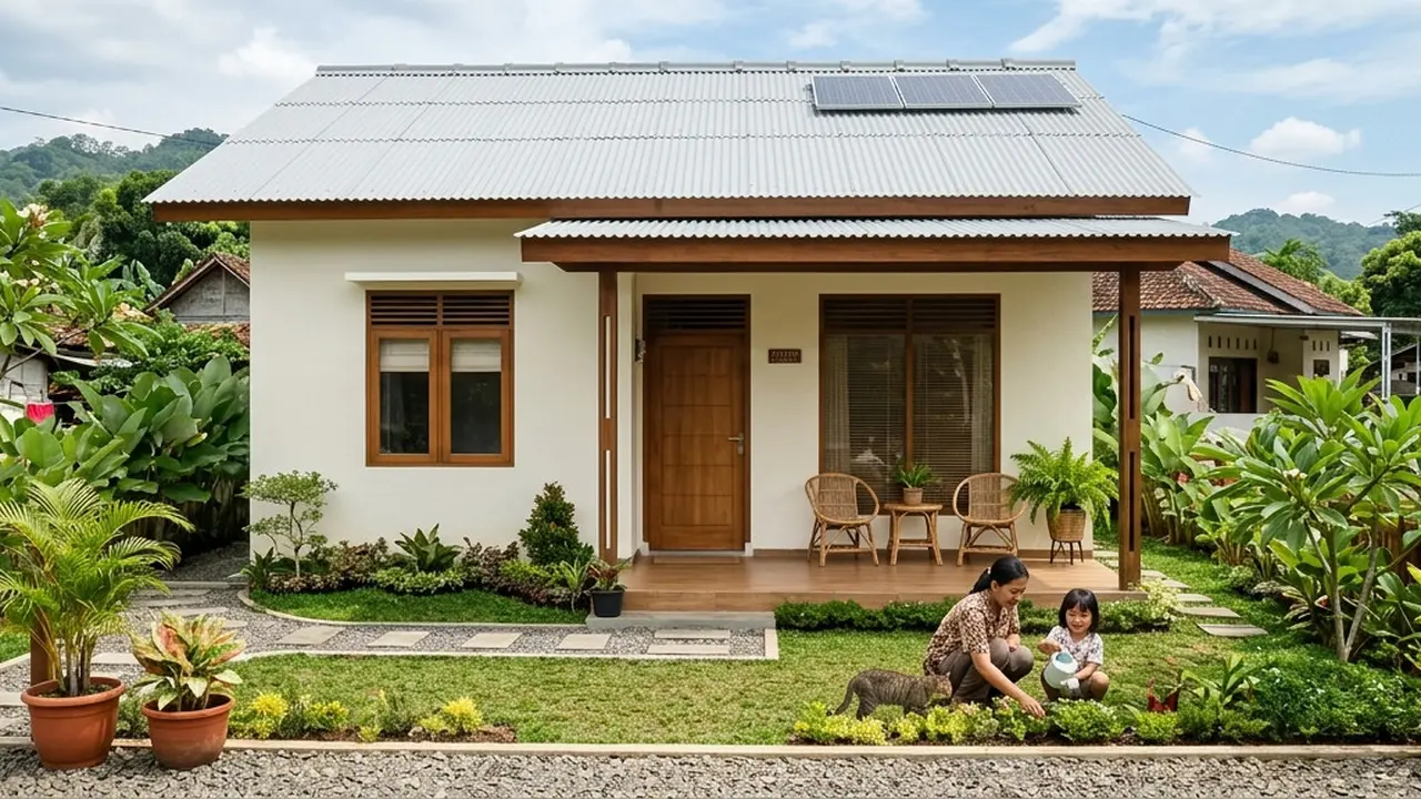 Gambar Rumah Minimalis Atap Asbes yang Cocok Jadi Ide Hunian Hemat untuk Keluarga Kecil