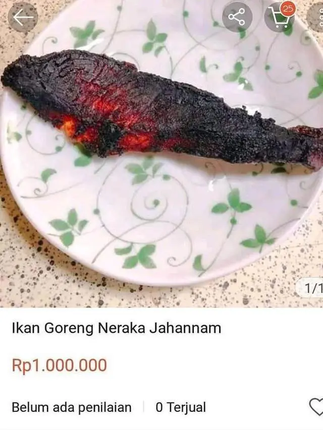 6 Potret Masakan Gosong Maksimal, Netizen Sebut Terbakar Api Neraka
