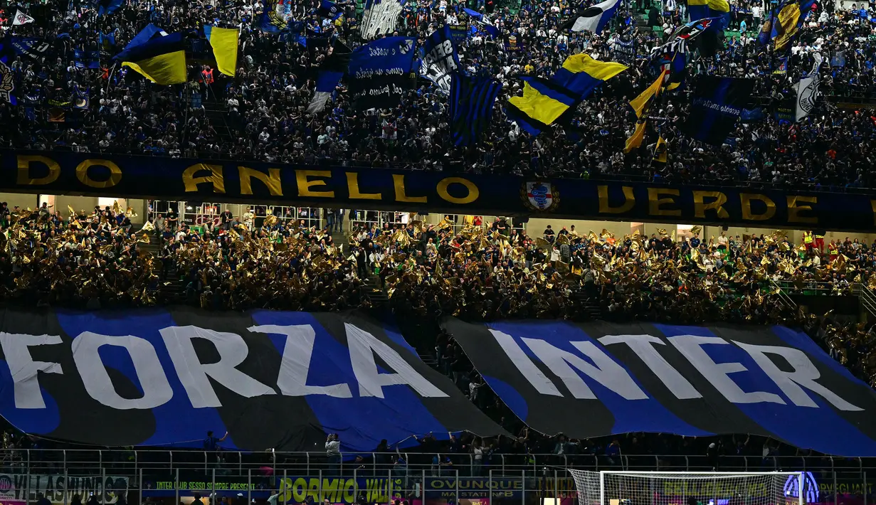 Hasil tersebut mengukuhkan Inter Milan sebagai pimpinan klasemen Liga Italia 2025/2026 dengan mengoleksi 72 poin. (AFP/Stefano Rellandini)