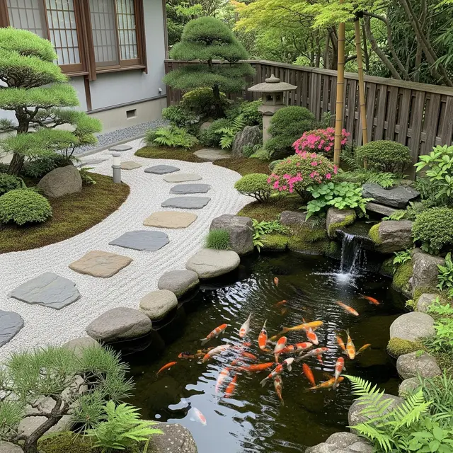 Kebun Samping Rumah Ala Jepang (AI Generated)