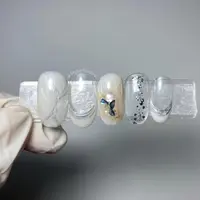 Korean marble nail Art koleksi Home Studio Lash Addicted (Foto: Instagram @lashaddicted_)